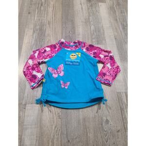 Sun smarties one step ahead 2t rashgaurd  long sleeve swim top new with tags